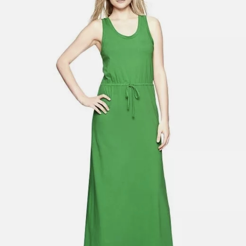 GAP Green Sleeveless Maxi Dress